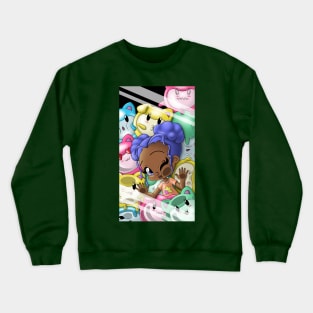 African American Girl and Cats Crewneck Sweatshirt